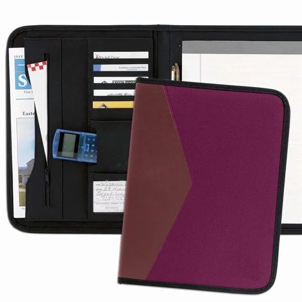 Order Custom Union/USA Made Tribeca 2-Tone Stitched Letter Portfolio Folder-Nylon or... from ASI 73775 Unionwear / ETI Konvex