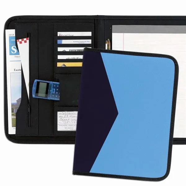 Order Custom Union/USA Made Tribeca 2-Tone Stitched Letter Portfolio Folder-Nylon or... from ASI 73775 Unionwear / ETI Konvex