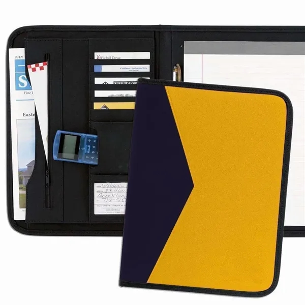 Order Custom Union/USA Made Tribeca 2-Tone Stitched Letter Portfolio Folder-Nylon or... from ASI 73775 Unionwear / ETI Konvex