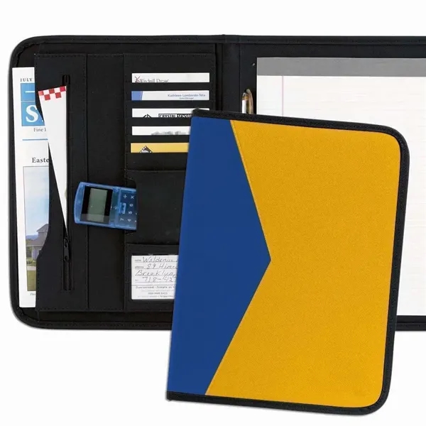 Order Custom Union/USA Made Tribeca 2-Tone Stitched Letter Portfolio Folder-Nylon or... from ASI 73775 Unionwear / ETI Konvex