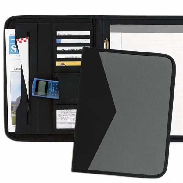 Order Custom Union/USA Made Tribeca 2-Tone Stitched Letter Portfolio Folder-Nylon or... from ASI 73775 Unionwear / ETI Konvex