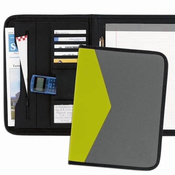 Order Custom Union/USA Made Tribeca 2-Tone Stitched Letter Portfolio Folder-Nylon or... from ASI 73775 Unionwear / ETI Konvex