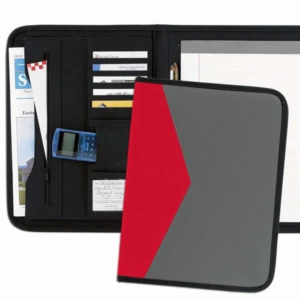 Order Custom Union/USA Made Tribeca 2-Tone Stitched Letter Portfolio Folder-Nylon or... from ASI 73775 Unionwear / ETI Konvex