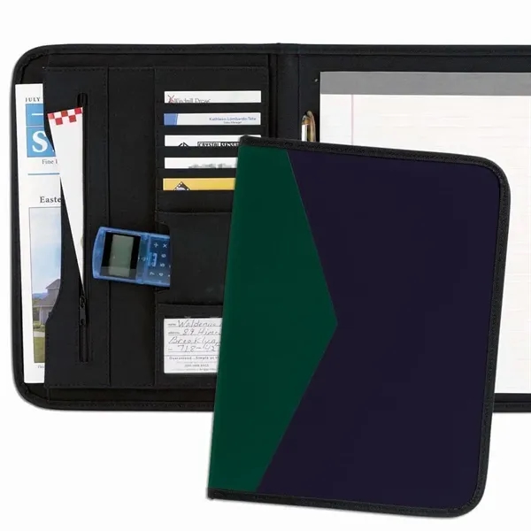 Order Custom Union/USA Made Tribeca 2-Tone Stitched Letter Portfolio Folder-Nylon or... from ASI 73775 Unionwear / ETI Konvex