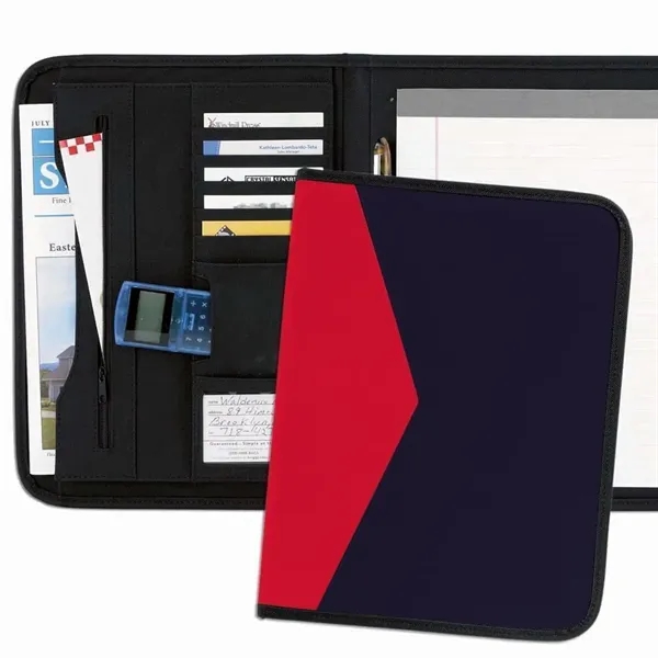 Order Custom Union/USA Made Tribeca 2-Tone Stitched Letter Portfolio Folder-Nylon or... from ASI 73775 Unionwear / ETI Konvex