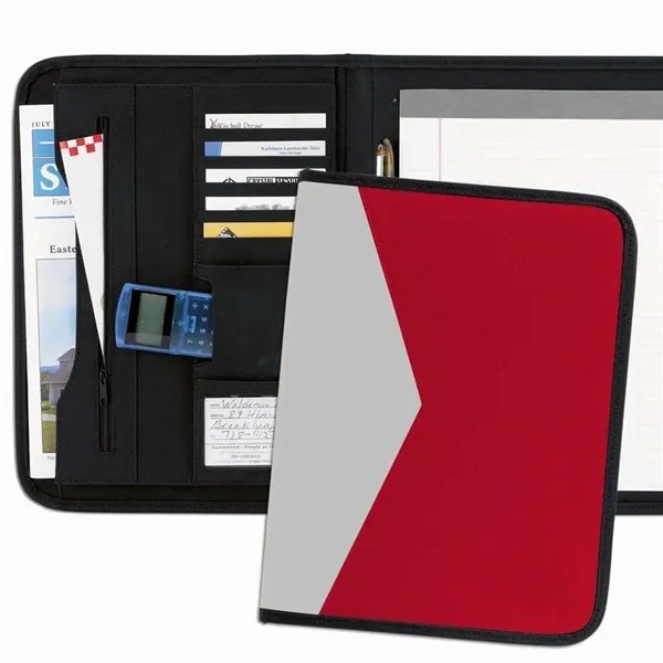 Order Custom Union/USA Made Tribeca 2-Tone Stitched Letter Portfolio Folder-Nylon or... from ASI 73775 Unionwear / ETI Konvex