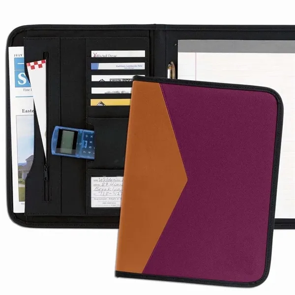 Order Custom Union/USA Made Tribeca 2-Tone Stitched Letter Portfolio Folder-Nylon or... from ASI 73775 Unionwear / ETI Konvex