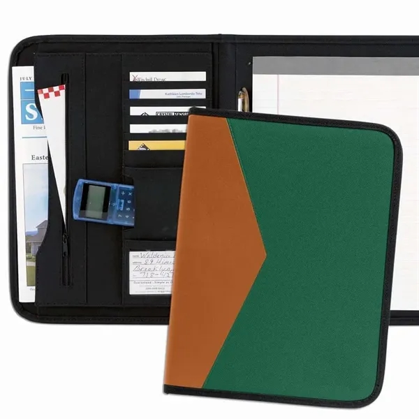 Order Custom Union/USA Made Tribeca 2-Tone Stitched Letter Portfolio Folder-Nylon or... from ASI 73775 Unionwear / ETI Konvex