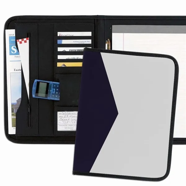 Order Custom Union/USA Made Tribeca 2-Tone Stitched Letter Portfolio Folder-Nylon or... from ASI 73775 Unionwear / ETI Konvex