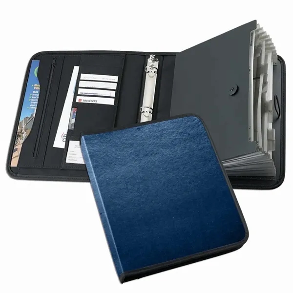 Order Custom Union/USA Made Tribeca-Accordion Stitched Ring Binder-Nylon or Vinyl-Stamped, Foil,... from ASI 73775 Unionwear