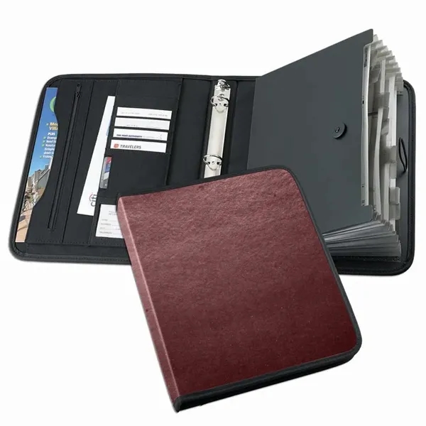 Order Custom Union/USA Made Tribeca-Accordion Stitched Ring Binder-Nylon or Vinyl-Stamped, Foil,... from ASI 73775 Unionwear