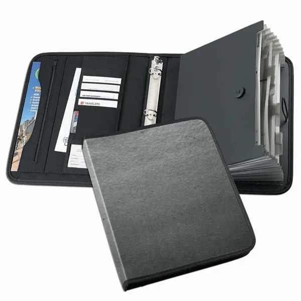 Order Custom Union/USA Made Tribeca-Accordion Stitched Ring Binder-Nylon or Vinyl-Stamped, Foil,... from ASI 73775 Unionwear