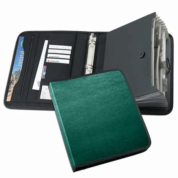 Order Custom Union/USA Made Tribeca-Accordion Stitched Ring Binder-Nylon or Vinyl-Stamped, Foil,... from ASI 73775 Unionwear