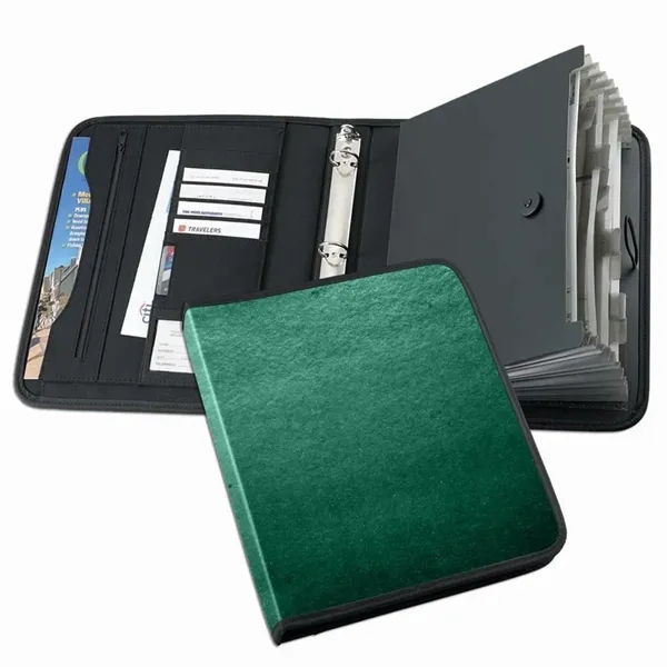 Order Custom Union/USA Made Tribeca-Accordion Stitched Ring Binder-Nylon or Vinyl-Stamped, Foil,... from ASI 73775 Unionwear