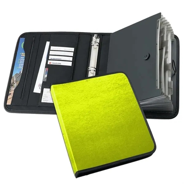 Order Custom Union/USA Made Tribeca-Accordion Stitched Ring Binder-Nylon or Vinyl-Stamped, Foil,... from ASI 73775 Unionwear