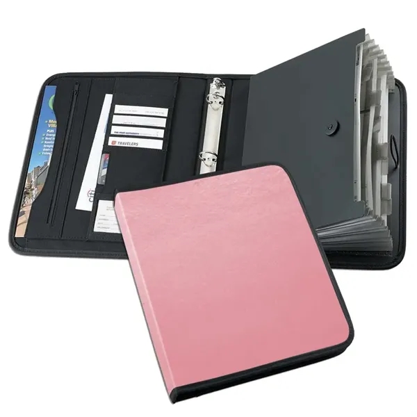 Order Custom Union/USA Made Tribeca-Accordion Stitched Ring Binder-Nylon or Vinyl-Stamped, Foil,... from ASI 73775 Unionwear