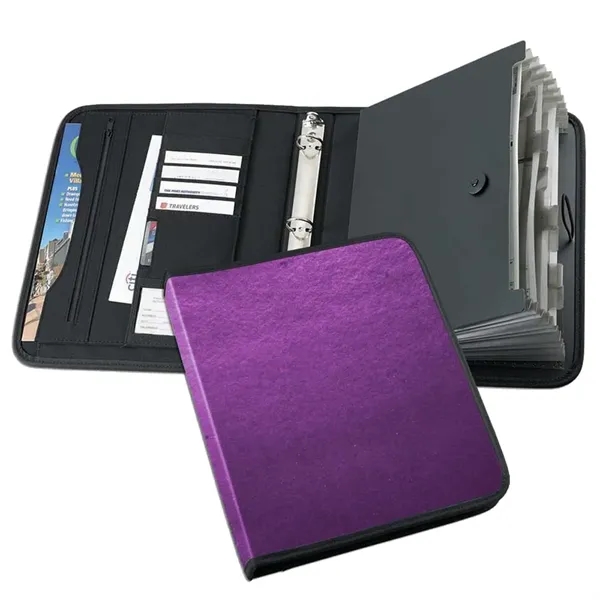 Order Custom Union/USA Made Tribeca-Accordion Stitched Ring Binder-Nylon or Vinyl-Stamped, Foil,... from ASI 73775 Unionwear