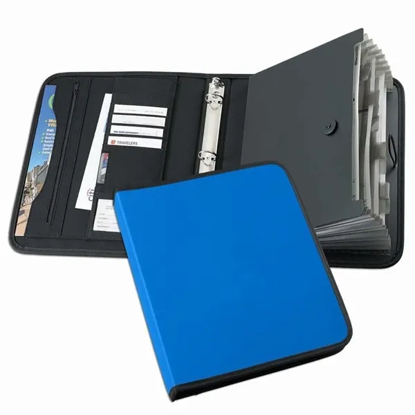 Order Custom Union/USA Made Tribeca-Accordion Stitched Ring Binder-Nylon or Vinyl-Stamped, Foil,... from ASI 73775 Unionwear