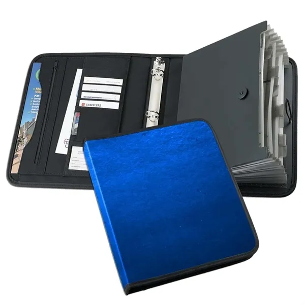 Order Custom Union/USA Made Tribeca-Accordion Stitched Ring Binder-Nylon or Vinyl-Stamped, Foil,... from ASI 73775 Unionwear
