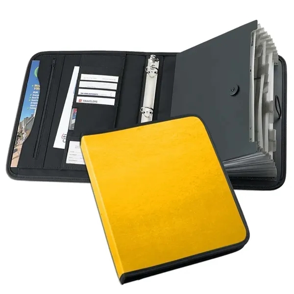 Order Custom Union/USA Made Tribeca-Accordion Stitched Ring Binder-Nylon or Vinyl-Stamped, Foil,... from ASI 73775 Unionwear