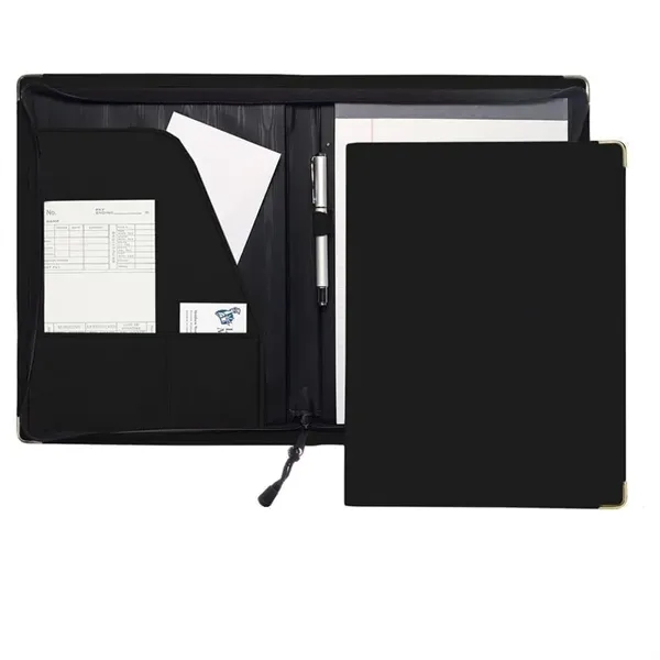 Order Custom Union/USA Made Prestige Stitched Letter Zipper Portfolio Folder-Vinyl-Stamped, Foil,... from ASI 73775 Unionwear