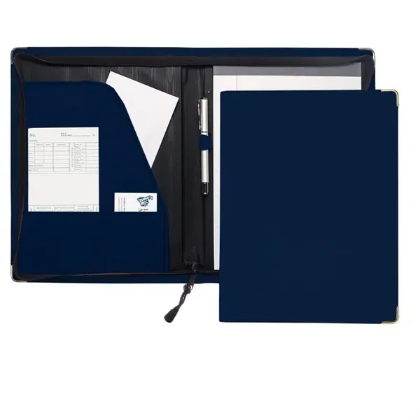 Order Custom Union/USA Made Prestige Stitched Letter Zipper Portfolio Folder-Vinyl-Stamped, Foil,... from ASI 73775 Unionwear