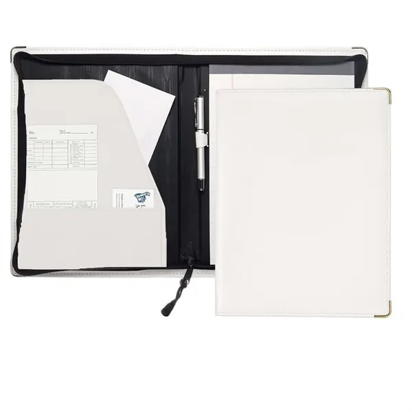 Order Custom Union/USA Made Prestige Stitched Letter Zipper Portfolio Folder-Vinyl-Stamped, Foil,... from ASI 73775 Unionwear