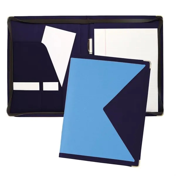 Order Custom Union/USA Made Turned Edge Letter Zipper Portfolio Folder-Nylon and... from ASI 73775 Unionwear / ETI Konvex