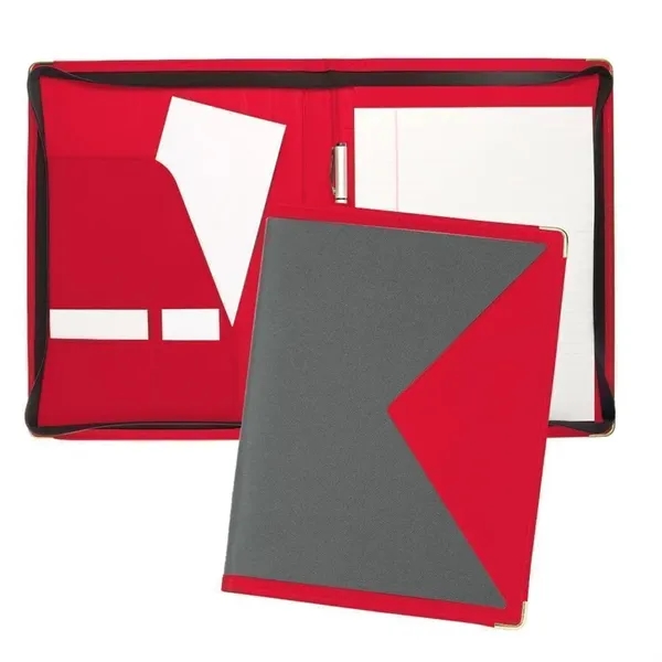 Order Custom Union/USA Made Turned Edge Letter Zipper Portfolio Folder-Nylon and... from ASI 73775 Unionwear / ETI Konvex