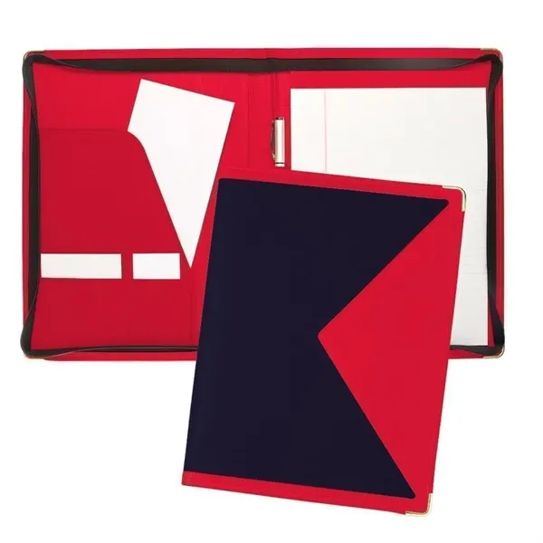 Order Custom Union/USA Made Turned Edge Letter Zipper Portfolio Folder-Nylon and... from ASI 73775 Unionwear / ETI Konvex