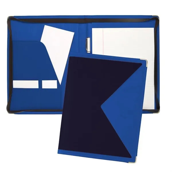 Order Custom Union/USA Made Turned Edge Letter Zipper Portfolio Folder-Nylon and... from ASI 73775 Unionwear / ETI Konvex