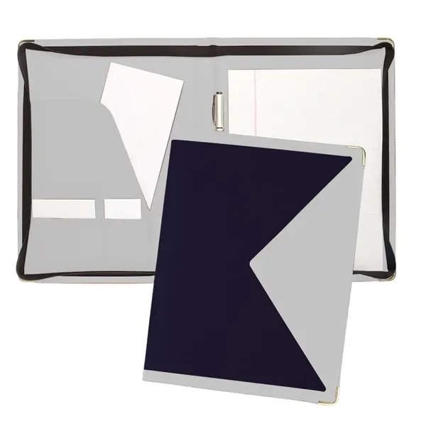 Order Custom Union/USA Made Turned Edge Letter Zipper Portfolio Folder-Nylon and... from ASI 73775 Unionwear / ETI Konvex