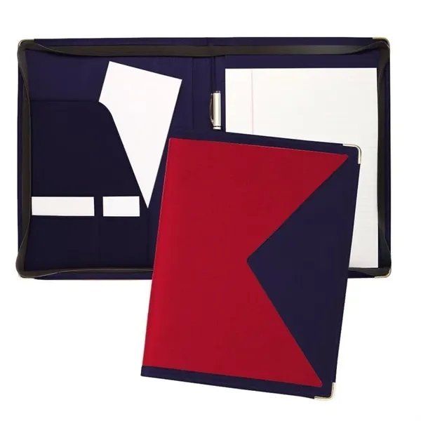 Order Custom Union/USA Made Turned Edge Letter Zipper Portfolio Folder-Nylon and... from ASI 73775 Unionwear / ETI Konvex
