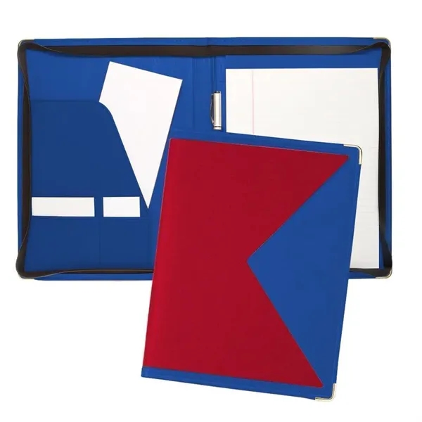 Order Custom Union/USA Made Turned Edge Letter Zipper Portfolio Folder-Nylon and... from ASI 73775 Unionwear / ETI Konvex