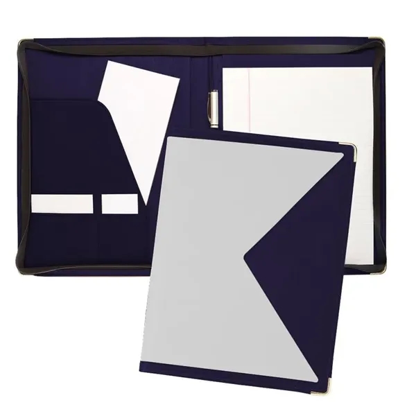 Order Custom Union/USA Made Turned Edge Letter Zipper Portfolio Folder-Nylon and... from ASI 73775 Unionwear / ETI Konvex