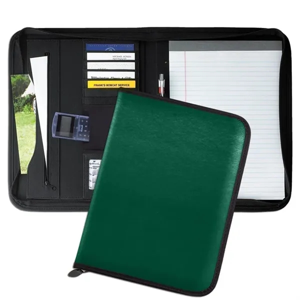 Order Custom Union/USA Made Tribeca Zipper Portfolio Folder-Nylon or Vinyl-Embroidered, Stamped,... from ASI 73775 Unionwear / ETI Konvex