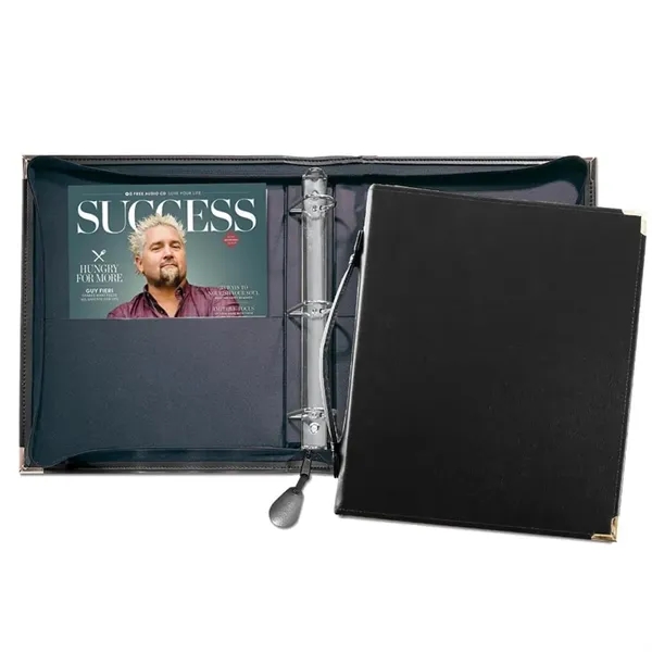Order Custom Union/USA Made Zippered 1 1/2" D-Ring Binder with Strap-Vinyl-Stamped,... from ASI 73775 Unionwear / ETI Konvex