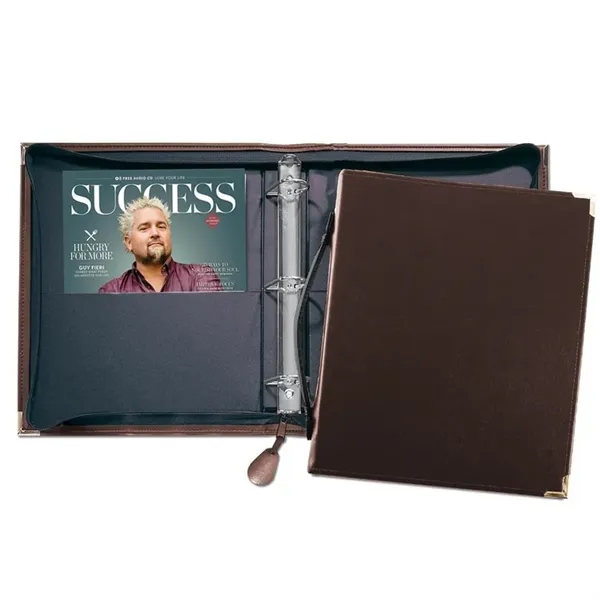 Order Custom Union/USA Made Zippered 1 1/2" D-Ring Binder with Strap-Vinyl-Stamped,... from ASI 73775 Unionwear / ETI Konvex