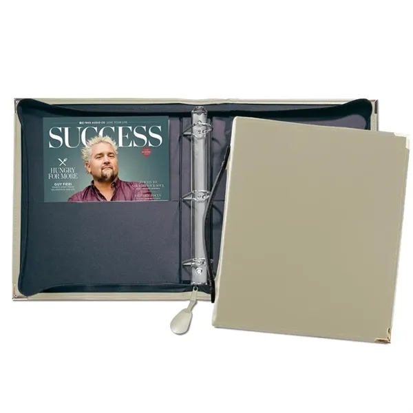 Order Custom Union/USA Made Zippered 1 1/2" D-Ring Binder with Strap-Vinyl-Stamped,... from ASI 73775 Unionwear / ETI Konvex