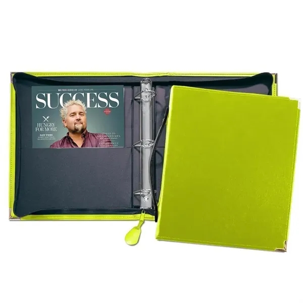 Order Custom Union/USA Made Zippered 1 1/2" D-Ring Binder with Strap-Vinyl-Stamped,... from ASI 73775 Unionwear / ETI Konvex