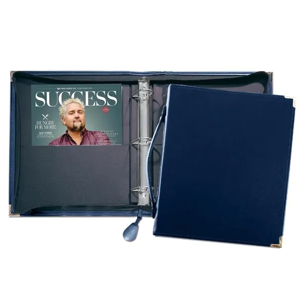 Order Custom Union/USA Made Zippered 1 1/2" D-Ring Binder with Strap-Vinyl-Stamped,... from ASI 73775 Unionwear / ETI Konvex