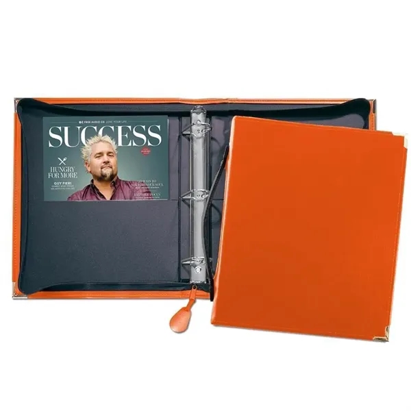 Order Custom Union/USA Made Zippered 1 1/2" D-Ring Binder with Strap-Vinyl-Stamped,... from ASI 73775 Unionwear / ETI Konvex