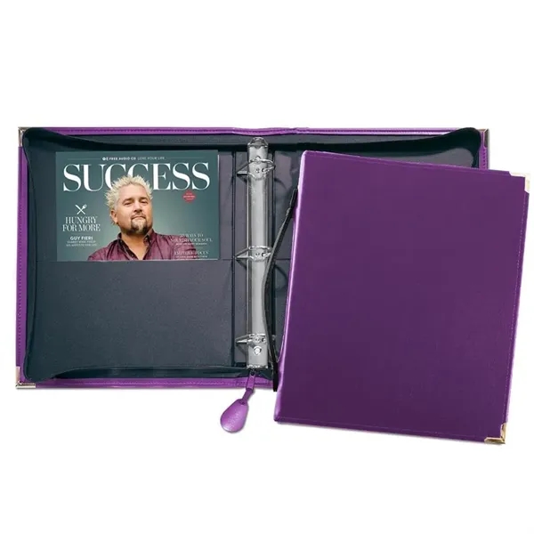 Order Custom Union/USA Made Zippered 1 1/2" D-Ring Binder with Strap-Vinyl-Stamped,... from ASI 73775 Unionwear / ETI Konvex
