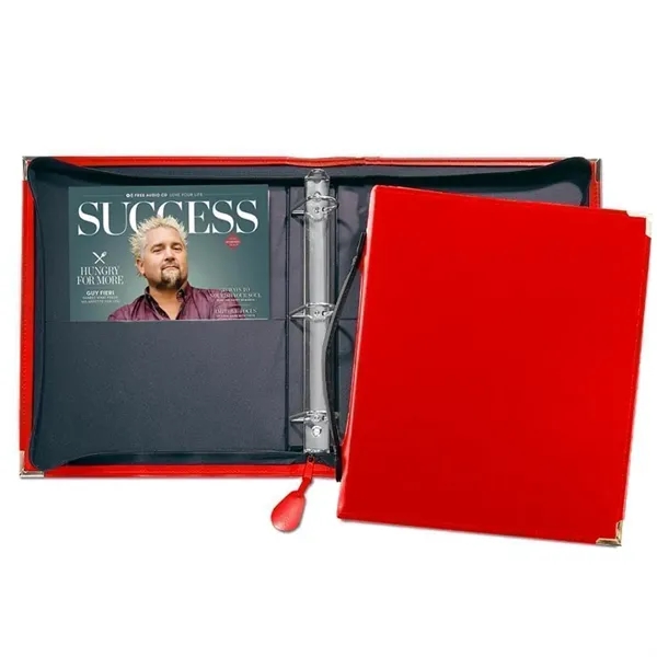Order Custom Union/USA Made Zippered 1 1/2" D-Ring Binder with Strap-Vinyl-Stamped,... from ASI 73775 Unionwear / ETI Konvex