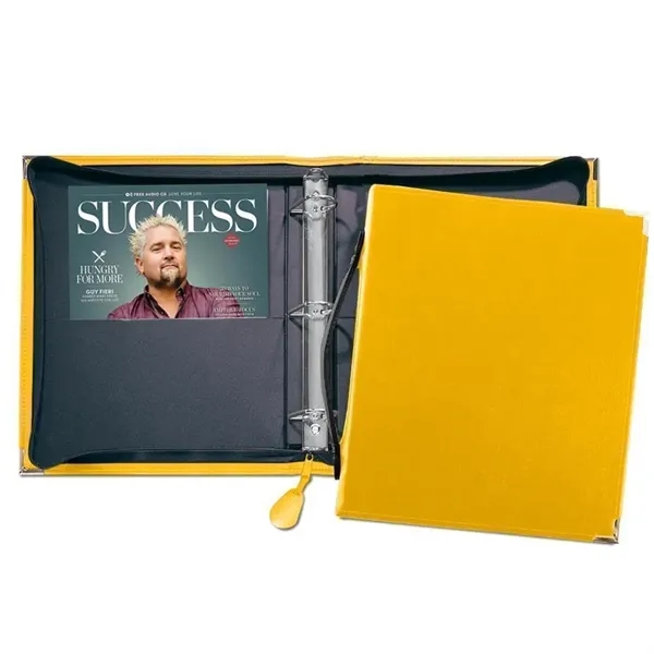 Order Custom Union/USA Made Zippered 1 1/2" D-Ring Binder with Strap-Vinyl-Stamped,... from ASI 73775 Unionwear / ETI Konvex