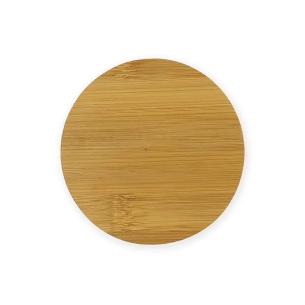 Round bamboo coaster with custom full-color digital decoration.... from ASI 54040 Fey Promo
