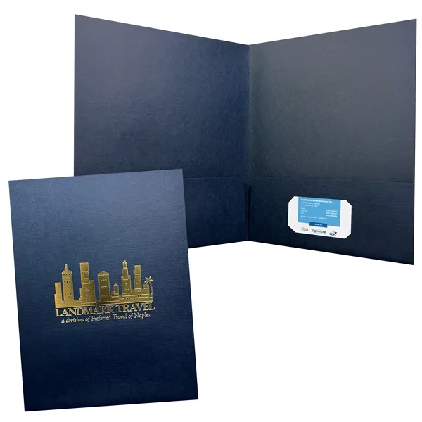 Foil Stamped Large presentation folder with two 4" radius corner pockets.... from ASI 32050 Admore / Admore®
