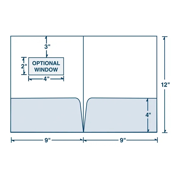 Foil Stamped Large presentation folder with two 4" radius corner pockets.... from ASI 32050 Admore / Admore®
