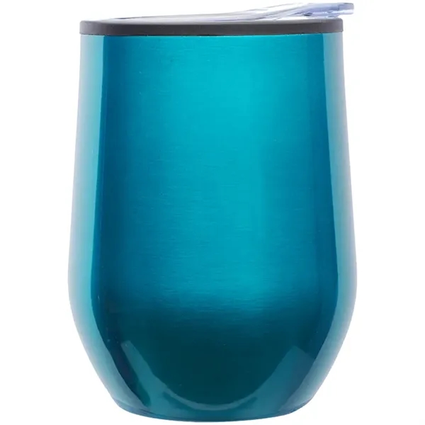 12 oz. Shelby stemless, stainless steel wine glass with a black... from ASI 39552 BEL Promo