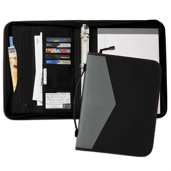 Order Custom Union/USA Made Tribeca 2 Tone 1" Zipper Ring Binder... from ASI 73775 Unionwear / ETI Konvex